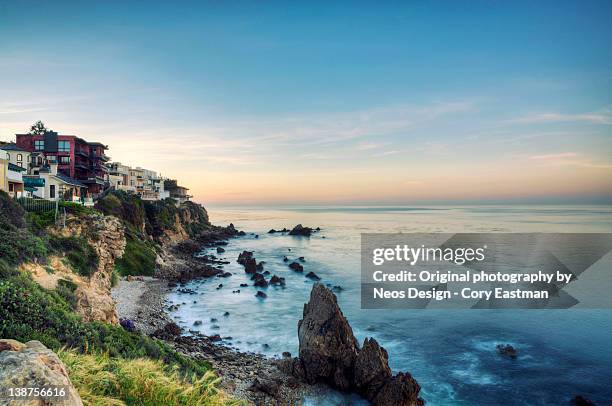 coastal dream home sunrise - newport beach california stock-fotos und bilder