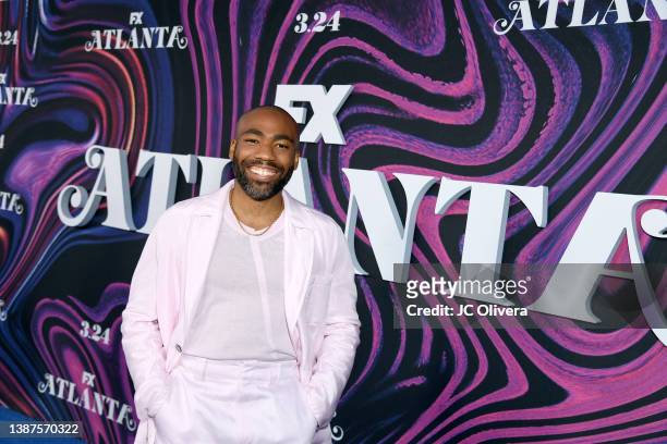Donald Glover attends the premiere of the 3rd season of FX's "Atlanta" at Hollywood Forever on March 24, 2022 in Hollywood, California.