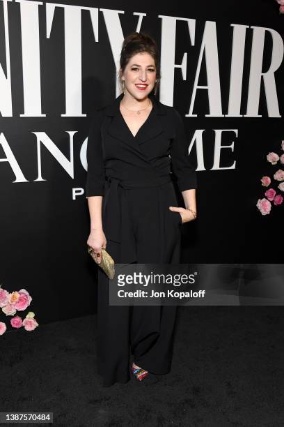 Mayim Bialik attends Vanity Fair and Lancôme Celebrate the Future of Hollywood at Mother Wolf on March 24, 2022 in Los Angeles, California.