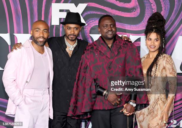 Donald Glover, LaKeith Stanfield, Brian Tyree Henry and Zazie Beetz attend the premiere of the 3rd season of FX's "Atlanta" at Hollywood Forever on...