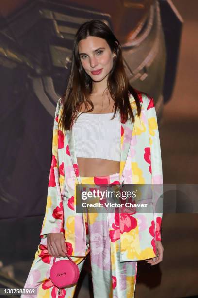 Macarena Achaga attends the blue carpet of Paramount's 'Halo: The Series' at on March 24, 2022 in Mexico City, Mexico.