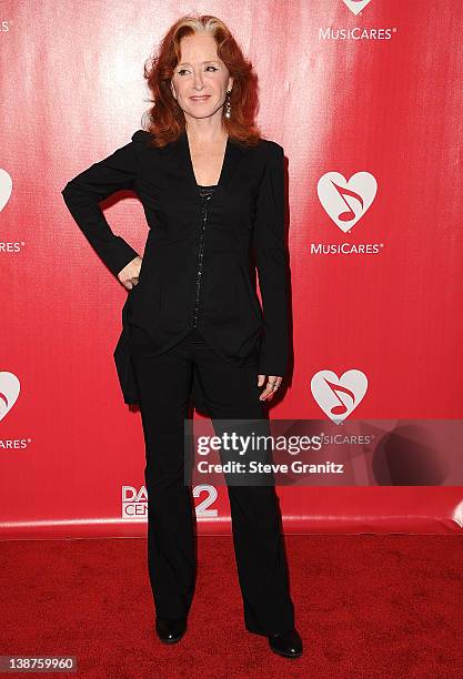 Bonnie Raitt attends The 2012 MusiCares Person Of The Year Gala Honoring Paul McCartney at Los Angeles Convention Center on February 10, 2012 in Los...