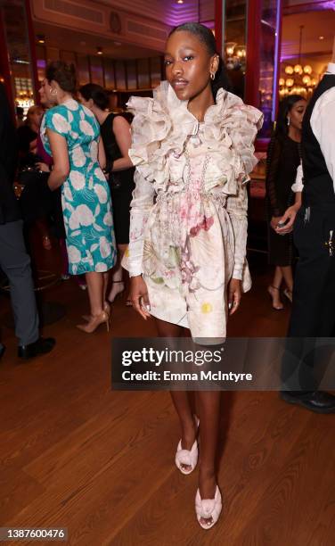 Demi Singleton attends Vanity Fair and Lancôme Celebrate The Future Of Hollywood, at Mother Wolf, on March 24, 2022 in Los Angeles, California.