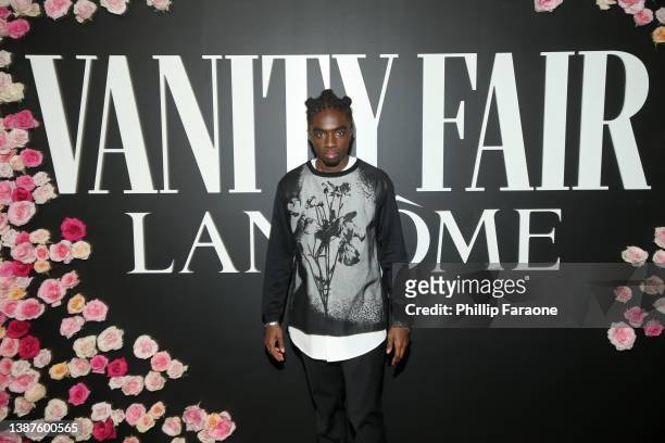 Caleb McLaughlin attends Vanity Fair and Lancôme Celebrate The Future Of Hollywood, at Mother Wolf, on March 24, 2022 in Los Angeles, California.