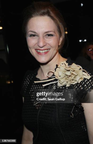 Actress Martina Gedeck attends the Dolce & Gabbana shop opening on Kurfuerstendamm avenue on February 11, 2012 in Berlin, Germany.