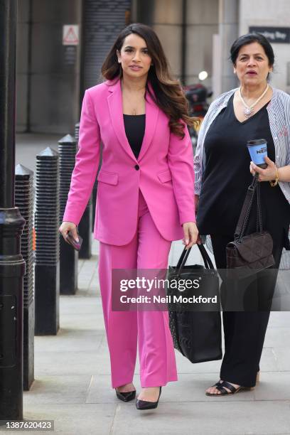 Apprentice 2022 winner Harpreet Kaur outside BBC Radio Studios on March 25, 2022 in London, England.