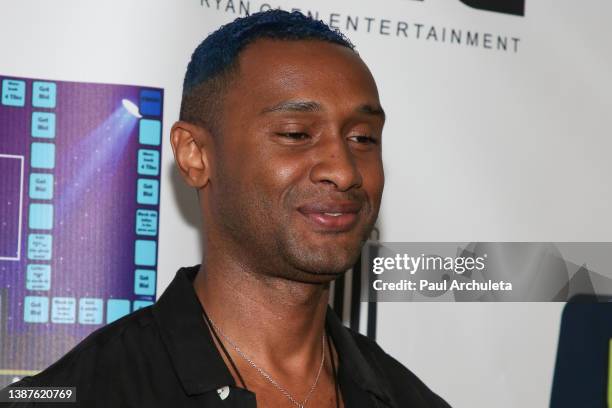 Singer Brian McKnight Jr. Attends "Game Night" hosted by Claudia Jordan at Brio on March 24, 2022 in Glendale, California.