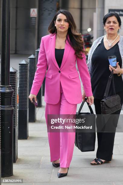 Apprentice 2022 winner Harpreet Kaur outside BBC Radio Studios on March 25, 2022 in London, England.