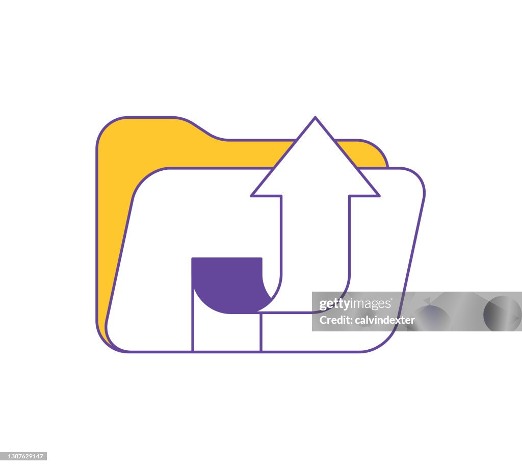 File folder icon with arrow symbol