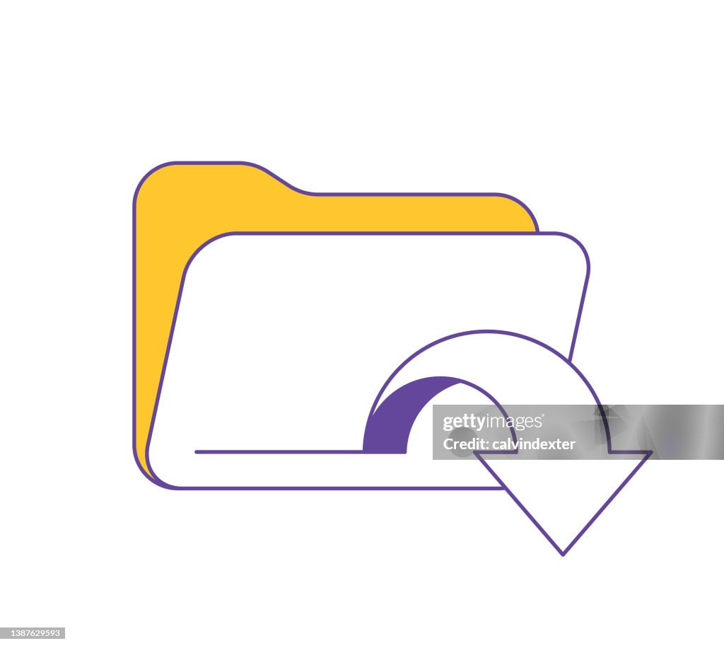 File folder icon with arrow symbol