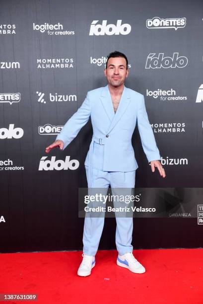 Nando Escribanoattends "Idolo" Awards on March 24, 2022 in Madrid, Spain.