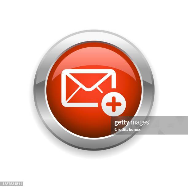 mail and message glossy icon - direct mail stock illustrations