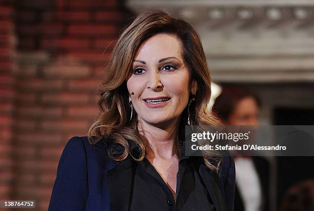 Daniela Santanche attends 'Chiambretti Night' Italian TV Show on February 11, 2012 in Milan, Italy.