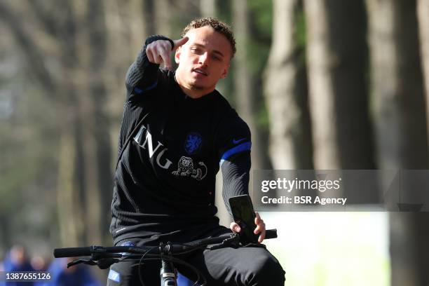 Noa Lang of the Netherlands during a Training Session of the Netherlands Men's Football Team at the KNVB Campus on March 25, 2022 in Zeist,...
