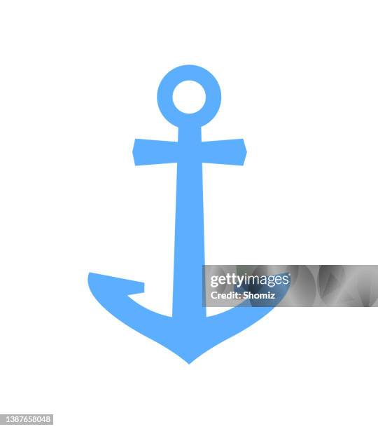stockillustraties, clipart, cartoons en iconen met ancor icon isolated on white background - anker