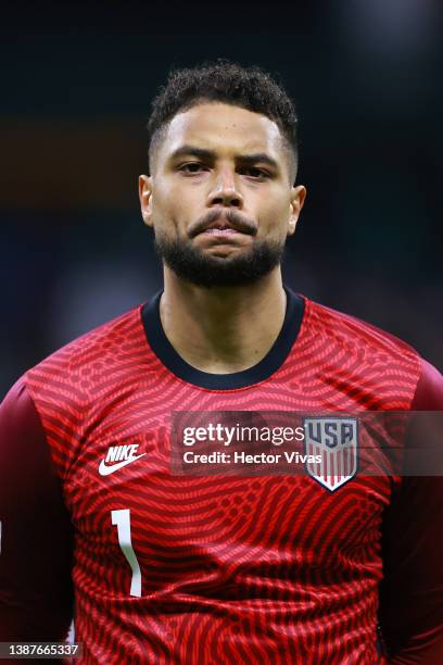 Zack Steffen of United States looks on during the match between Mexico and The United States as part of the Concacaf 2022 FIFA World Cup Qualifiers...