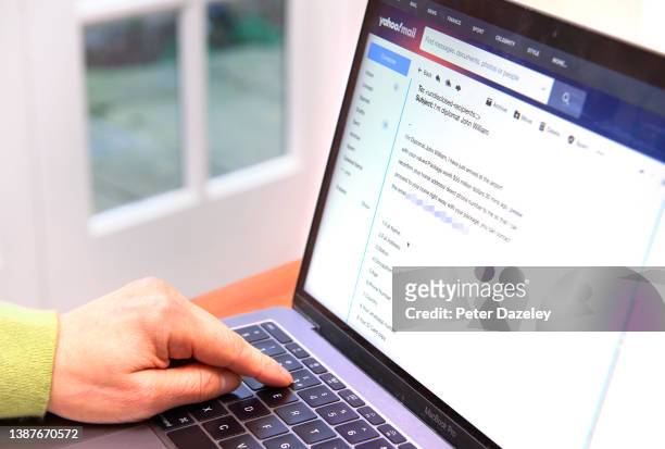 In this photo illustration a spam 'Phishing' email is displayed on a laptop screen on March 21,2022 in London,England.