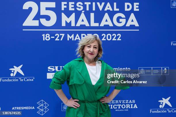 Spanish actress Carmen Machi attends the 'La Voluntaria' photocall during the 25th Malaga Film Festival day 8 on March 25, 2022 in Malaga, Spain.