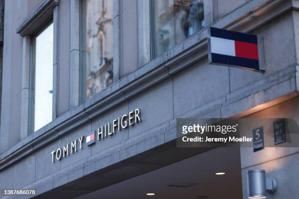 The exterior of a Tommy Hilfiger store photographed on March 22, 2022 in Munich, Germany.