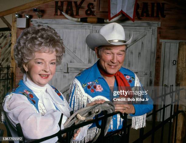 Roy Rogers and Dale Evans inside the 'Roy Rogers Museum', February 6, 1986 in Victorville, California.