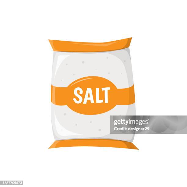 salt packet icon flat design. - schets stock illustrations