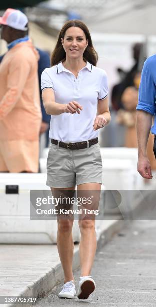 Catherine, Duchess of Cambridge take to the sea with Prince William, Duke of Cambridge for one of the first sailing regattas in The Bahamas since the...