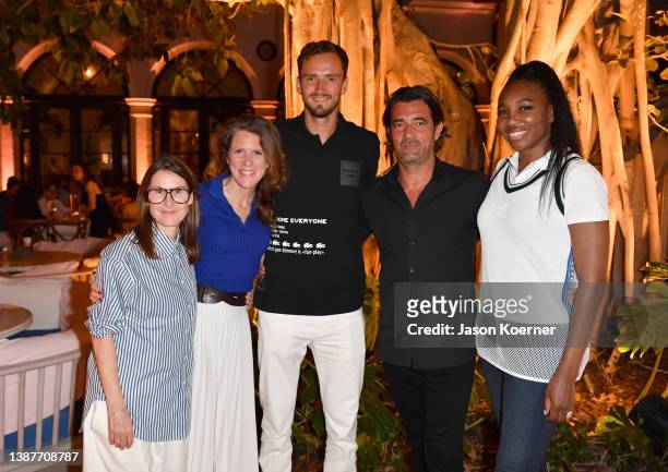 Louise Trotter Lacoste Creative Director, Catherine Spindler Lacoste Chief Brand Officer, Daniil Medvedev, Thierry Guibert, Lacoste CEO and Venus...