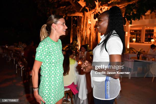 Angie Landaburu and Venus Williams attend Lacoste celebrates global ambassador Venus Williams, hosted by creative director Louise Trotter at The Surf...