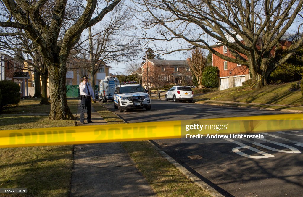 Anthony Frezza Police stand outside the home of Gambino family crime boss Frankie ...