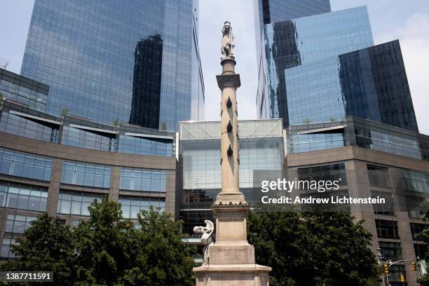 View of the skyline around Columbus Circle, as seen on July 6, 2019 in midtown, New York City, New York. The skyline has changed dramatically over...