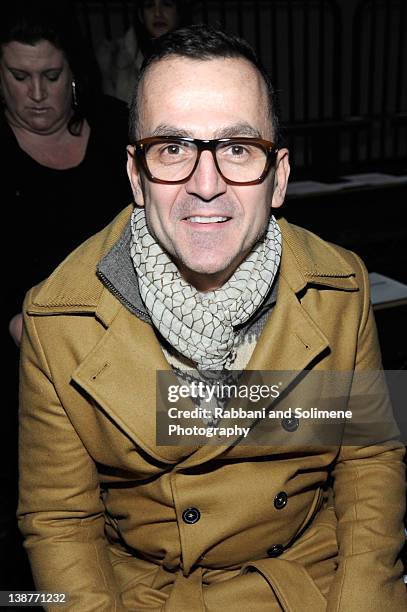 Steven Kolb attends the Alexander Wang Fall 2012 fashion show during Mercedes-Benz Fashion Week at Pier 94 on February 11, 2012 in New York City.