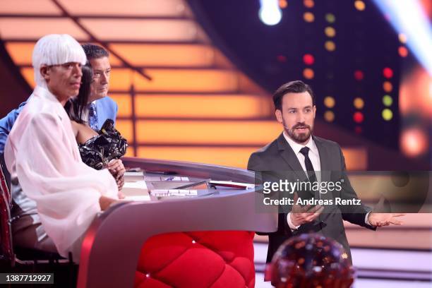 Jorge Gonzalez, Motsi Mabuse, Joachim Llambi and Jan Koeppen are seen on stage during the 5th show of the 15th season of the television competition...