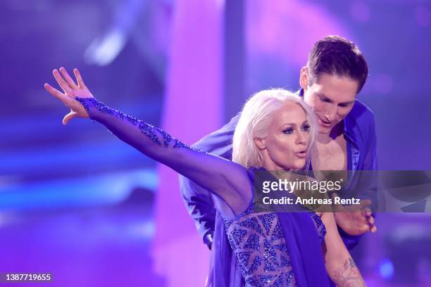 Michelle and Christian Polanc perform on stage during the 5th show of the 15th season of the television competition show "Let's Dance" at MMC Studios...