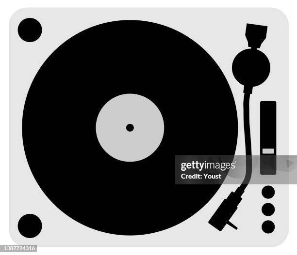 レトロな音楽ヴィンテ��ージターンテーブルポスターレトロデシグスタイル。ディスコパーティー60年代、70年代、80年代。 - デッキ点のイラスト素材／クリップアート素材／マンガ素材／アイコン素材