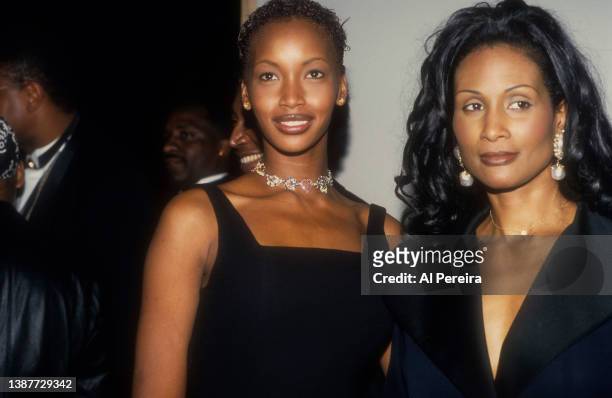 Toukie Smith and Beverley Johnson appear at Sport Ball '96 benefitting the Arthur Ashe Institute for Urban Health on April 18, 1996 in New York City.