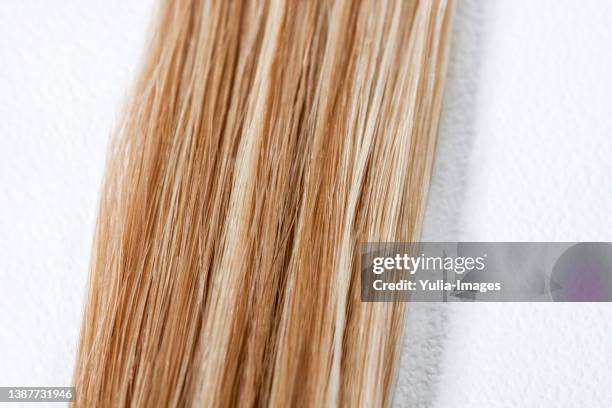 close up of blond hair - blonde hair dye stock pictures, royalty-free photos & images