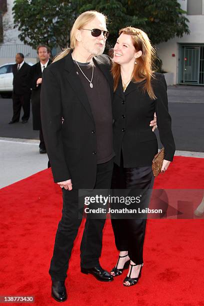 Gregg Allman and Stacey Fountain attend Recording Academy's Annual GRAMMY Special Merit Awards Ceremony at The Wilshire Ebell Theatre on February 11,...