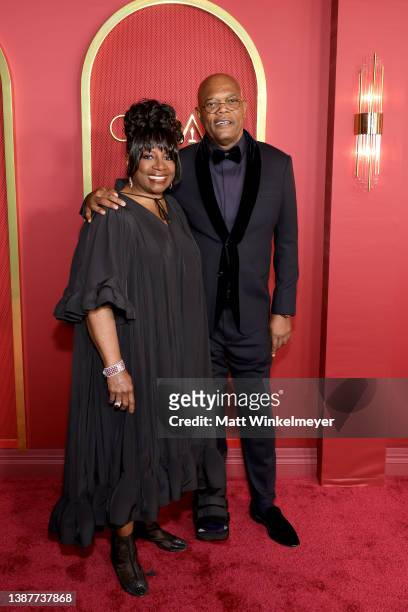 LaTanya Richardson and Samuel L. Jackson attend the 2022 Governors Awards at The Ray Dolby Ballroom at Hollywood & Highland Center on March 25, 2022...