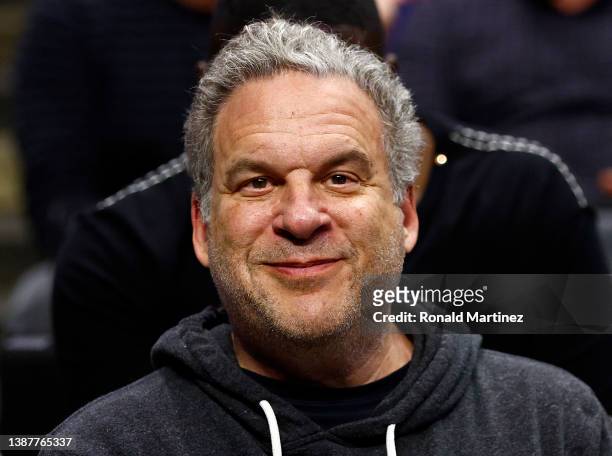 Actor Jeff Garlin attends a game between the Philadelphia 76ers and the LA Clippers at Crypto.com Arena on March 25, 2022 in Los Angeles, California....