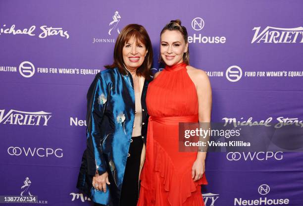 California Congresswoman Jackie Speier and Alyssa Milano attend No Time Limits on Equality at NeueHouse Hollywood on March 25, 2022 in Hollywood,...