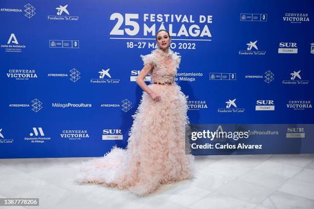 Marta Hazas attends the 'La Voluntaria' premiere during the 25th Malaga Film Festival day 9 on March 25, 2022 in Malaga, Spain.