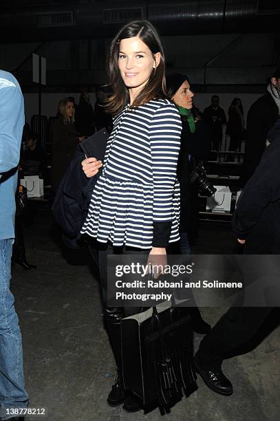 Hanneli Mustaparta attends the Alexander Wang Fall 2012 fashion show during Mercedes-Benz Fashion Week at Pier 94 on February 11, 2012 in New York...