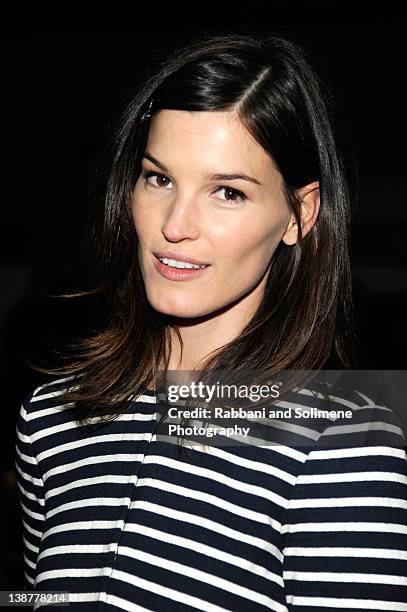 Hanneli Mustaparta attends the Alexander Wang Fall 2012 fashion show during Mercedes-Benz Fashion Week at Pier 94 on February 11, 2012 in New York...