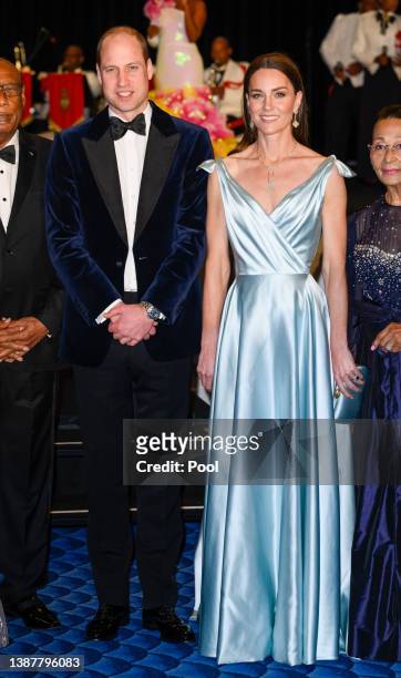 Prince William, Duke of Cambridge and Catherine, Duchess of Cambridge attend a reception hosted by the Governor General at Baha Mar Resort on March...