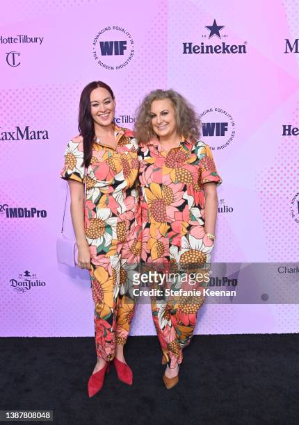Mamrie Hart and Kiwi Smith attend the 15th Annual Women In Film Oscar Nominees Party presented by Max Mara, Charlotte Tilbury Beauty, and Heineken at...