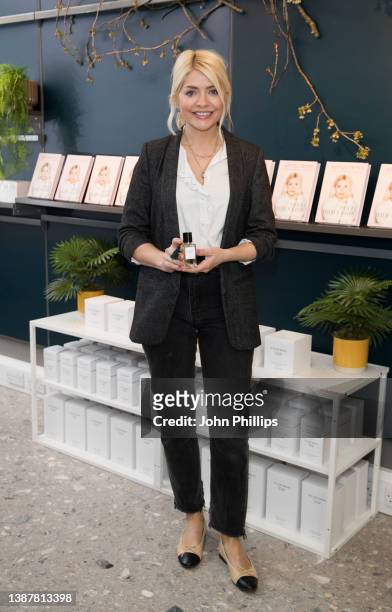 Holly Willoughby attends the Wylde Moon pop-up boutique at the ENO at London Coliseum on March 26, 2022 in London, England.