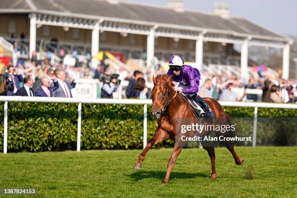 Rossa Ryan riding Persian Force easily win The SBK Brocklesby Conditions Stakes at Doncaster Racecourse on March 26, 2022 in Doncaster, England.