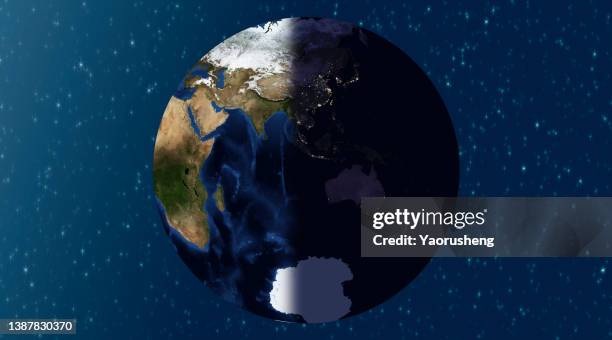 earth planet,view  from space - orbiting imagens e fotografias de stock