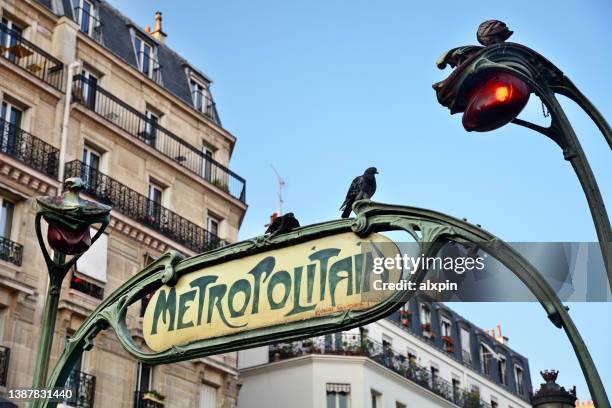 paris metropolitan sign - paris metro sign stock pictures, royalty-free photos & images