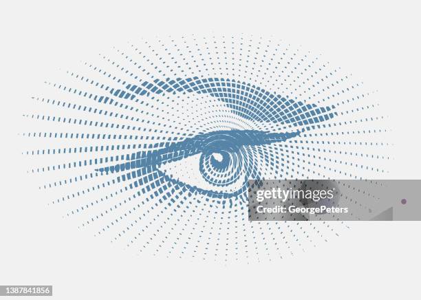 security eye scanner - iris stock illustrations